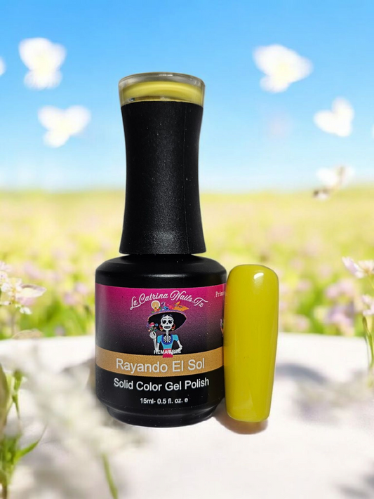 La Catrina Nails.Tx~ Primavera Collection ~ Rayando El Sol / Bright Yellow