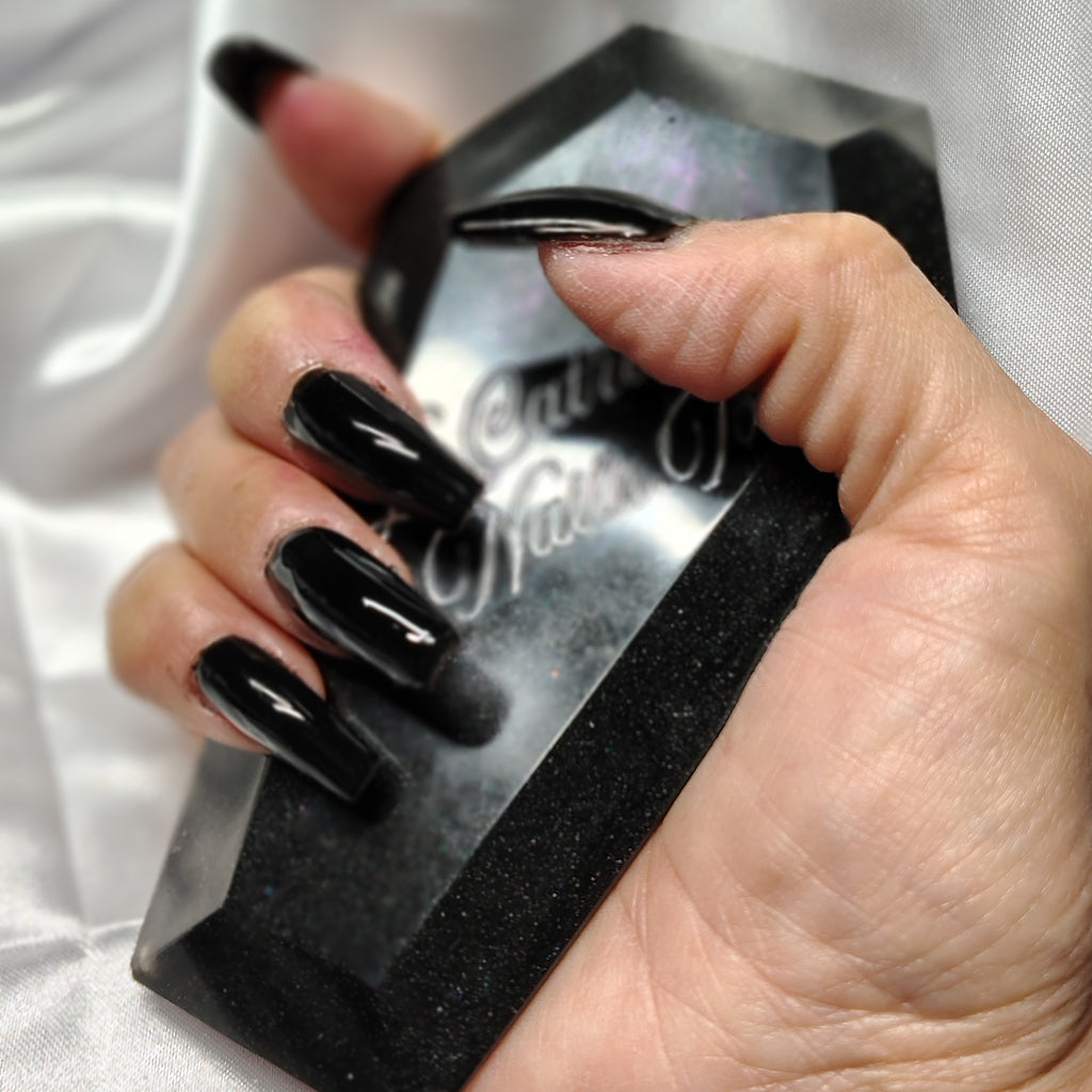 La Catrina Nails.Tx~ Albo y Mas Negro Que La Noche (White and Black) Esmaltes en gel sin HEMA