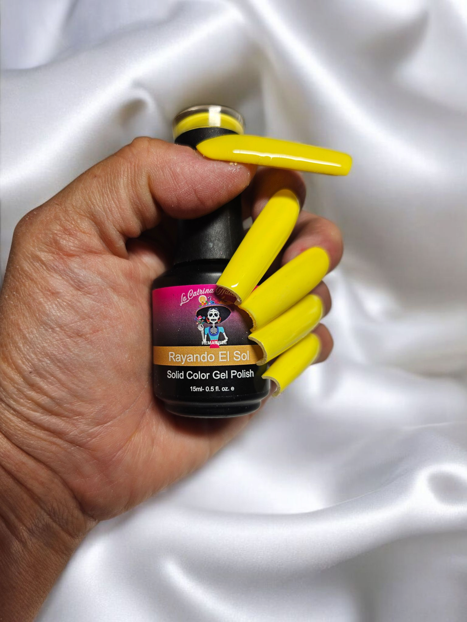 La Catrina Nails.Tx~ Primavera Collection ~ Rayando El Sol / Bright Yellow