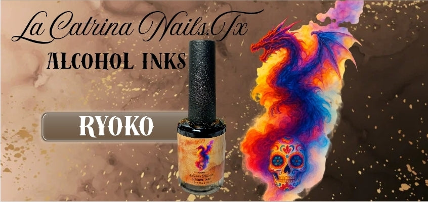 La Catrina Alcohol Inks ~ Ryoko